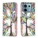 For Xiaomi Redmi Note 13 Pro Colored Drawing Pattern Leather Phone Case(Tree Life)