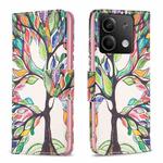 For Xiaomi Redmi Note 13 Colored Drawing Pattern Leather Phone Case(Tree Life)