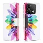 For Xiaomi Redmi Note 13 Colored Drawing Pattern Leather Phone Case(Sun Flower)