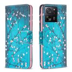 For Xiaomi 13T / 13T Pro / Redmi K60 Ultra Colored Drawing Pattern Leather Phone Case(Plum Blossom)