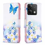 For Xiaomi Redmi Note 13 4G Global Colored Drawing Pattern Leather Phone Case(Butterfly Love)