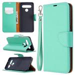 For LG K61 Litchi Texture Pure Color Horizontal Flip Leather Case with Holder & Card Slots & Wallet & Lanyard(Green)