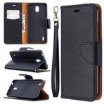 For Nokia 1.3 Litchi Texture Pure Color Horizontal Flip Leather Case with Holder & Card Slots & Wallet & Lanyard(Black)