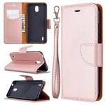 For Nokia 1.3 Litchi Texture Pure Color Horizontal Flip Leather Case with Holder & Card Slots & Wallet & Lanyard(Rose Gold)