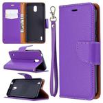 For Nokia 1.3 Litchi Texture Pure Color Horizontal Flip Leather Case with Holder & Card Slots & Wallet & Lanyard(Purple)