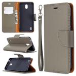 For Nokia 1.3 Litchi Texture Pure Color Horizontal Flip Leather Case with Holder & Card Slots & Wallet & Lanyard(Grey)