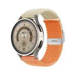 20mm Buckle Braided Nylon Watch Band(Starlight Orange)