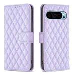 For Google Pixel 9 Diamond Lattice Wallet Leather Flip Phone Case(Purple)