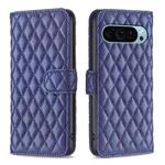 For Google Pixel 9 Pro Diamond Lattice Wallet Leather Flip Phone Case(Blue)