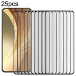 For vivo T4 Ultra 5G 25pcs 3D Curved Edge Full Screen Tempered Glass Film(Black)