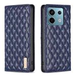 For Xiaomi Redmi Note 13 Pro 5G Diamond Lattice Magnetic Leather Flip Phone Case(Blue)