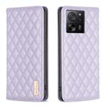 For Xiaomi 13T / 13T Pro / Redmi K60 Ultra Diamond Lattice Magnetic Leather Flip Phone Case(Purple)