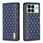 For Xiaomi Redmi K70 / K70 Pro Diamond Lattice Magnetic Leather Flip Phone Case(Blue)