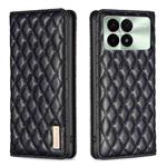 For Xiaomi Redmi K70 / K70 Pro Diamond Lattice Magnetic Leather Flip Phone Case(Black)