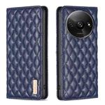 For Xiaomi Redmi A3 Diamond Lattice Magnetic Leather Flip Phone Case(Blue)
