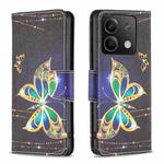 For Xiaomi Redmi Note 13 Colored Drawing Pattern Leather Phone Case(Big Butterfly)