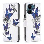 For Xiaomi Redmi 13C Colored Drawing Pattern Leather Phone Case(Butterflies)