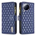 For Xiaomi Civi 3 5G Diamond Lattice Zipper Wallet Leather Flip Phone Case(Blue)