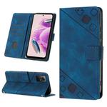 For Xiaomi Redmi Note 12S 4G Global Skin Feel Embossed Leather Phone Case(Blue)