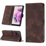 For Xiaomi Redmi Note 12S 4G Global Skin Feel Embossed Leather Phone Case(Brown)