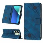 For Xiaomi Redmi Note 13 4G Global Skin Feel Embossed Leather Phone Case(Blue)