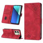 For Xiaomi Redmi Note 13 4G Global Skin Feel Embossed Leather Phone Case(Red)