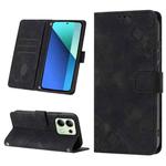 For Xiaomi Redmi Note 13 4G Global Skin Feel Embossed Leather Phone Case(Black)