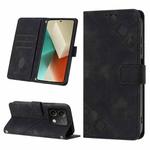 For Xiaomi Redmi Note 13 5G Global Skin Feel Embossed Leather Phone Case(Black)