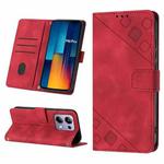 For Xiaomi Redmi Note 13 Pro 4G Global Skin Feel Embossed Leather Phone Case(Red)