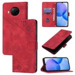 For Xiaomi Mi 10T Lite 5G Skin Feel Embossed Leather Phone Case(Red)