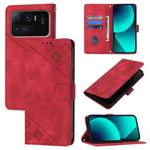For Xiaomi Mi 11 Ultra Skin Feel Embossed Leather Phone Case(Red)