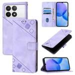 For Xiaomi Redmi K70 / K70 Pro Skin Feel Embossed Leather Phone Case(Light Purple)