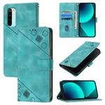 For Xiaomi Redmi Note 8 Skin Feel Embossed Leather Phone Case(Green)