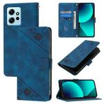 For Xiaomi Redmi Note 12 4G Global Skin Feel Embossed Leather Phone Case(Blue)