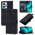 For Xiaomi Redmi Note 12 4G Global Skin Feel Embossed Leather Phone Case(Black)