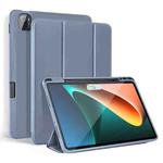 For Xiaomi Pad 5 / 5 Pro 3-fold Smart Leather Tablet Case with Pen Slot(Lavender)