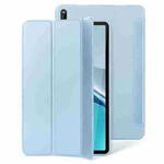 For Huawei Matepad 11 2021 3-fold Soft Smart Leather Tablet Case(Ice Blue)