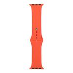 For Apple Watch Series 8&7 41mm / SE 2&6&SE&5&4 40mm / 3&2&1 38mm Silicone Watch Band, Long Section (Men)(Apricot Orange)