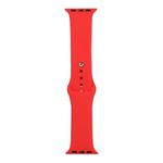 For Apple Watch Series 9&8&7 41mm / SE 3&SE 2&6&SE&5&4 40mm / 3&2&1 38mm Silicone Watch Band, Long Section (Men)(Red)