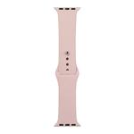 For Apple Watch Series 8&7 41mm / SE 2&6&SE&5&4 40mm / 3&2&1 38mm Silicone Watch Band, Long Section (Men)(Sand Pink)