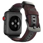 For Apple Watch Series 7 41mm / 6 & SE & 5 & 4 40mm / 3 & 2 & 1 38mm Nylon Watch Band(Coffee)