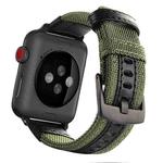 For Apple Watch Series 7 45mm / 6 & SE & 5 & 4 44mm / 3 & 2 & 1 42mm Nylon Watch Band(Army Green)