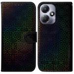 For Infinix Hot 30 Play Colorful Magnetic Buckle Leather Phone Case(Black)