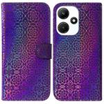 For Infinix Hot 30i Colorful Magnetic Buckle Leather Phone Case(Purple)