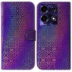 For Infinix Note 30 Colorful Magnetic Buckle Leather Phone Case(Purple)