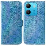 For Infinix Smart 7 African Colorful Magnetic Buckle Leather Phone Case(Blue)