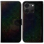 For Infinix Smart 7 India/7 Plus Colorful Magnetic Buckle Leather Phone Case(Black)