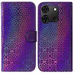 For Infinix Smart 7 India/7 Plus Colorful Magnetic Buckle Leather Phone Case(Purple)