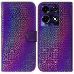 For Infinix Note 30i Colorful Magnetic Buckle Leather Phone Case(Purple)