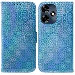 For Infinix Hot 30 Colorful Magnetic Buckle Leather Phone Case(Blue)